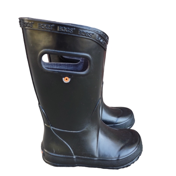 Bogs Youth Size 9 Black Waterproof Rainboots - Picture 5 of 16